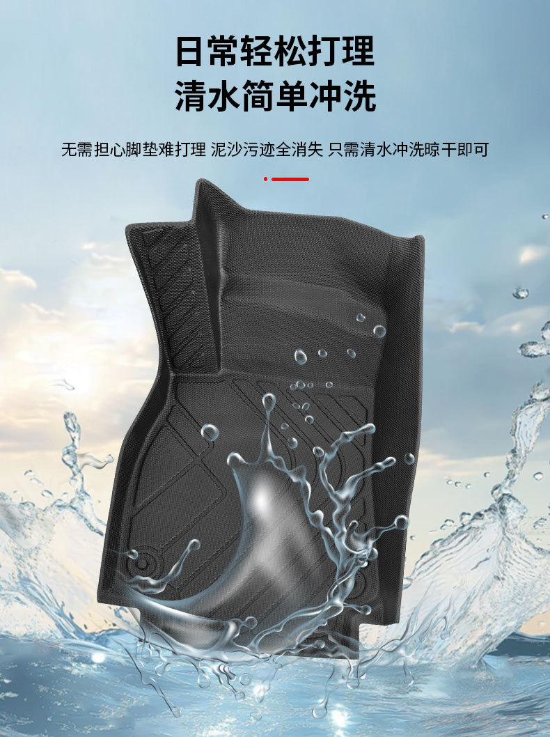 Suitable for Audi A6L Floor Mats, Full Coverage for 25 Models of Audi A6L Cars, Original Car Color Double-Layer Tpe Floor Mats