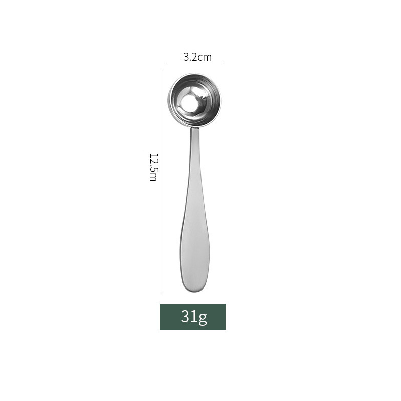 Stainless Steel Measuring Thickened Coffee Bean Scoop With Scale, Long-handled Kitchen Salt Control Fish Ball Baking_voghion.com