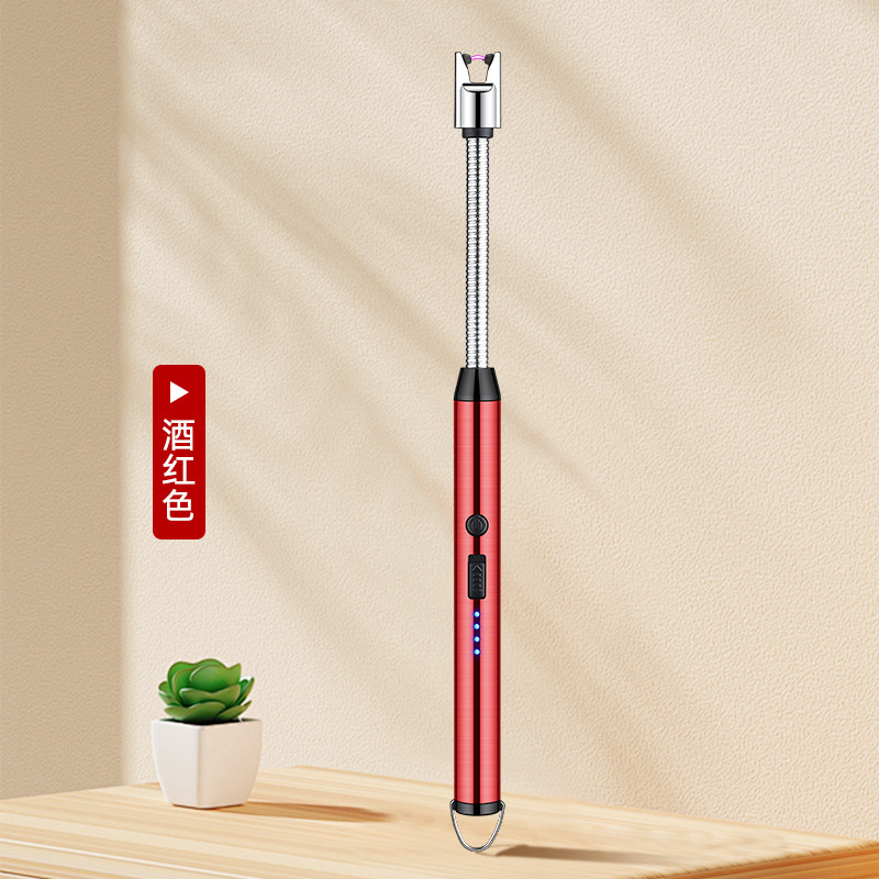 Fabricantes al por mayor Arco Tipo-c Cargador Encendedor Estufa de gas Encendido Agarre Exalargue Cocina Encendedor Transfronterizo Chong