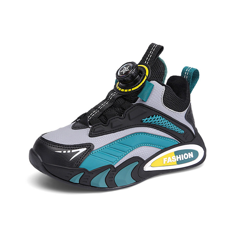 K111 primavera y verano baja malla respirable zapatos de hombre zapatos de correr de botón giratorio para niños zapatos para niños zapatos deportivos zapatos de correr