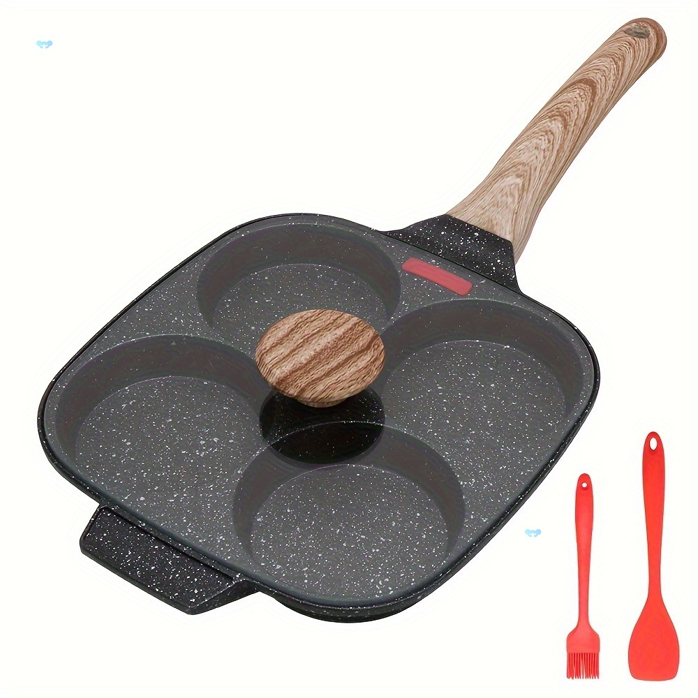 4 Cups Egg Pan Fried Egg Pan Egg Frying Pan with Lid