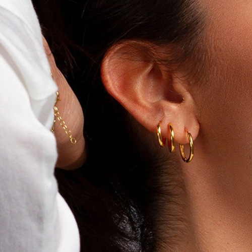 S925 Silver Needles Korean Minimalist Cool Style Earrings for Women Metal Circle Drop Earrings Charm Earring Accessories