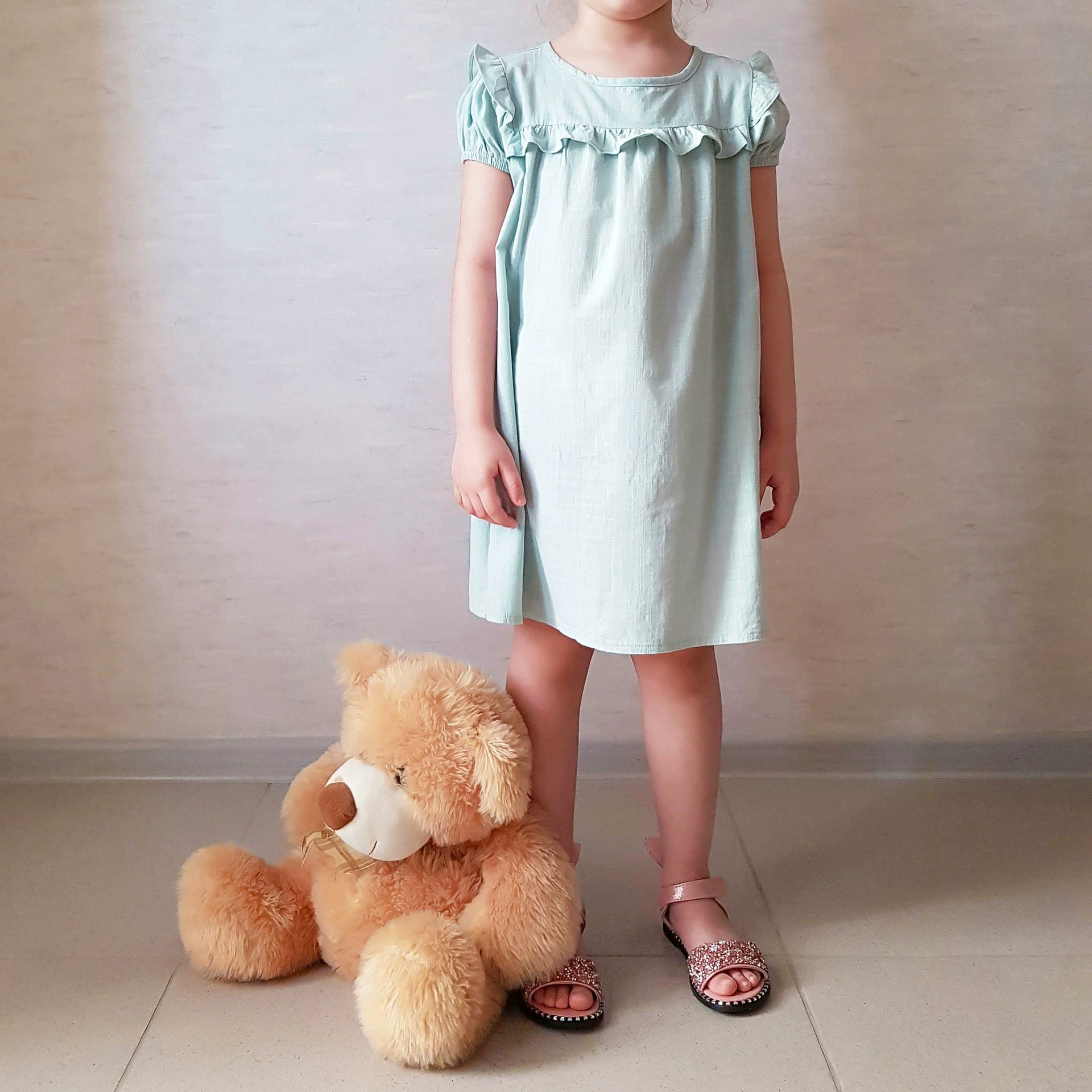 Summer summer clothing, children's colored quality skirt, Korean style