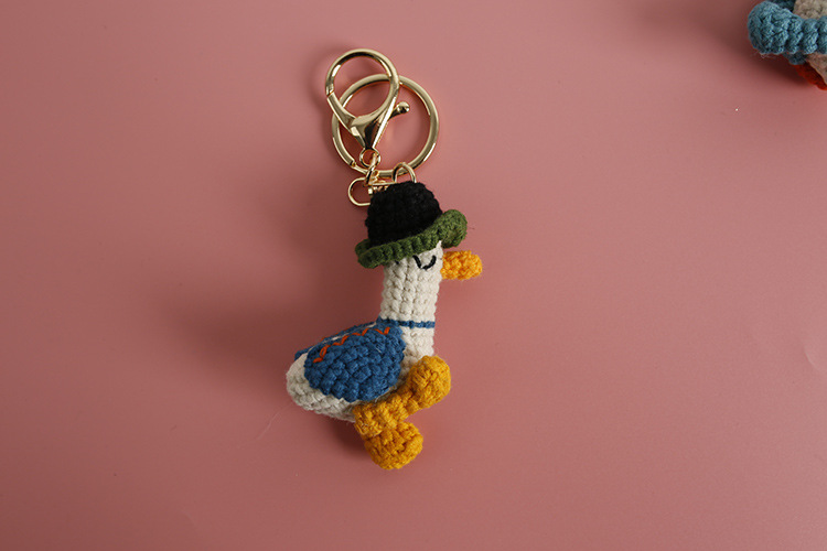 38g Weight Bag Pendant, Keychain Classification 1 Piece Quantity Casual, Daily Occasion yarn Material Duck Pattern Unisex Gender Cute Style 1 Piece Cute Duck Yarn Unisex Bag Pendant Keychain 1