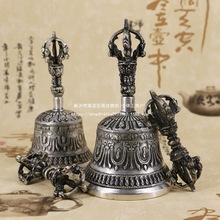 藏传用品尼泊尔手工金刚铃杵道士金刚杵响喇嘛法器摆件乐器藏铃