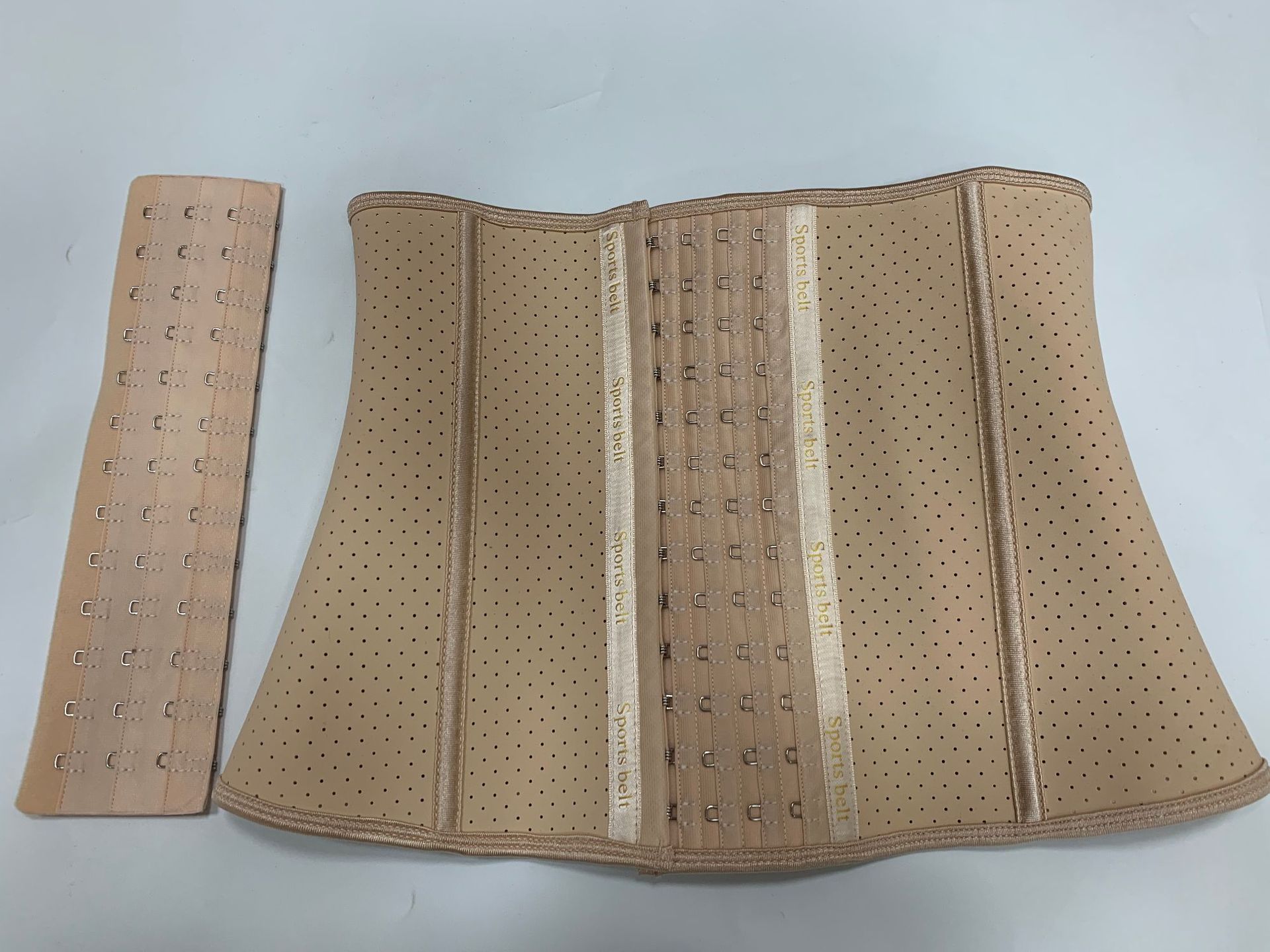 Látex fino deportes cintura sello postparto vientre cinturón suave transpirable fuerte vientre que forma corsé de goma cinturón 13 hebilla