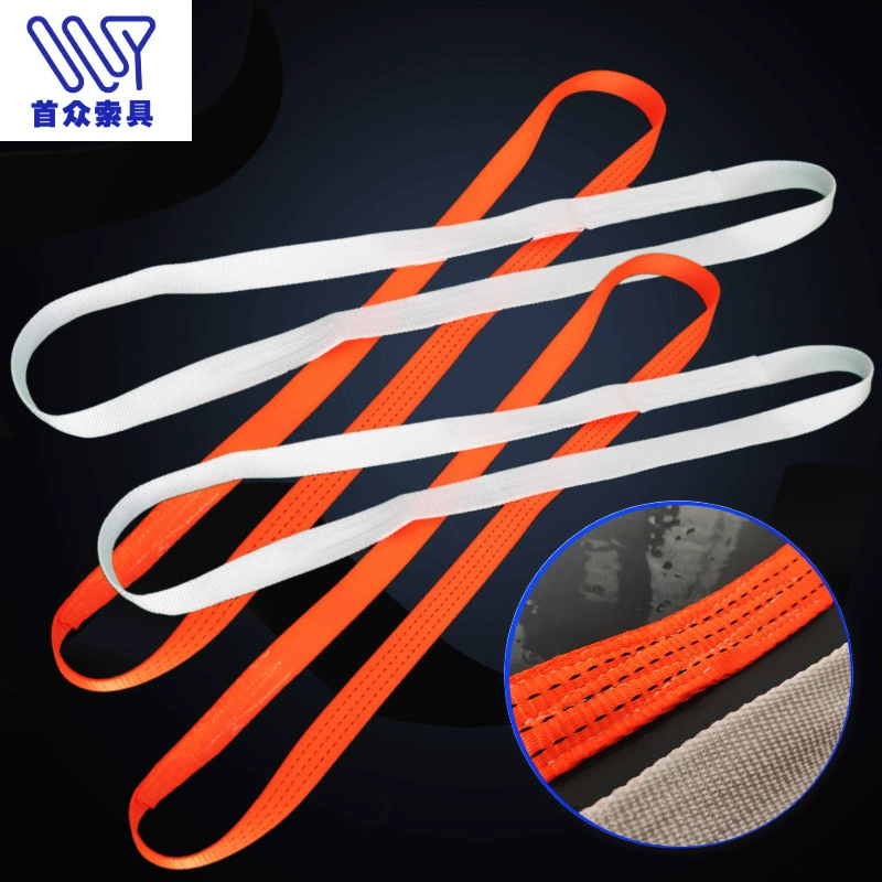 Одноразовые подвесные ремни для стальных труб для погрузки и разгрузки цветной однослойный подъемный ремень для круглой плоской стальной трубы