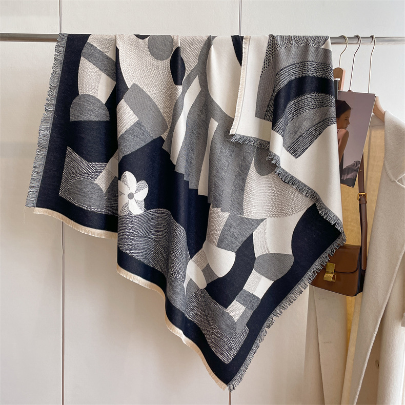 2023 Ősz/Tél Új, Négyzet alakú, Művészeti Stílusú, I Mitációs Kasmír Sál Női Meleg Légkondicionált, Szobai Nyugati Takaró, Kendő_voghion.com