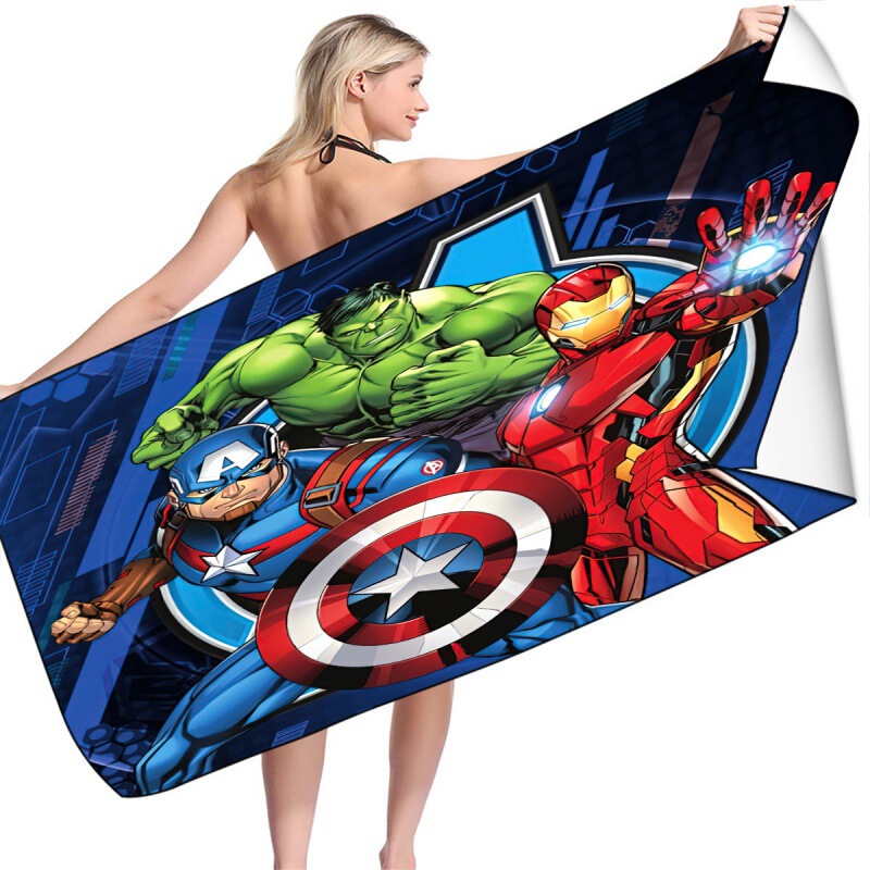 Microfiber Avengers Iron Man Wonder Woman beach towel children bath towel towel cloth