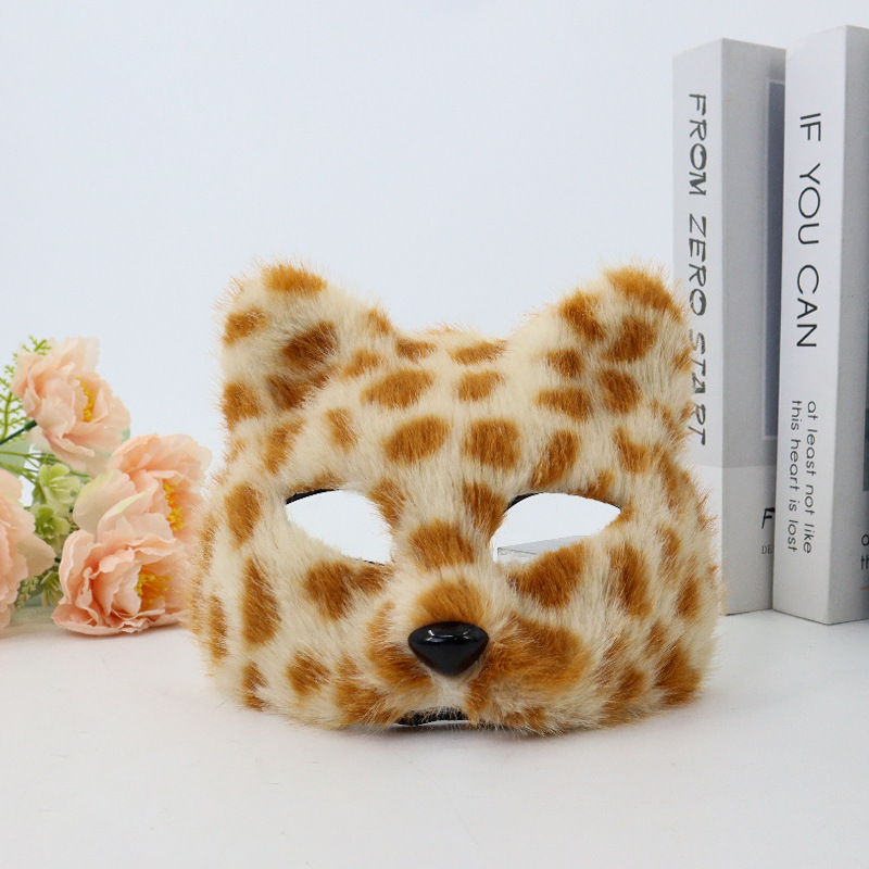 Ventas transfronterizas calientes nuevas peludos de Halloween máscaras de cara de gato máscaras de baile espectáculo de disfraz cos accesorios sexy