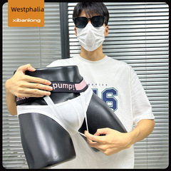 歐美風吊環性感潮流情趣三角內褲加大碼男士透視丁字褲亞馬遜t褲