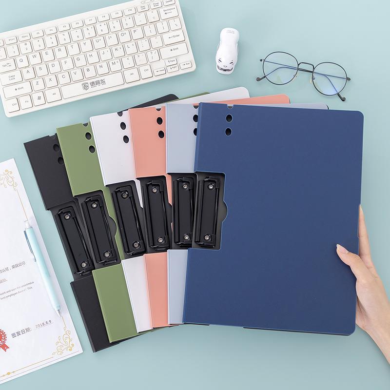 A4 Single-clip Horizontal Folder Student Office Stationery Test Paper Folder Information Storage Book Writing Pad Printing