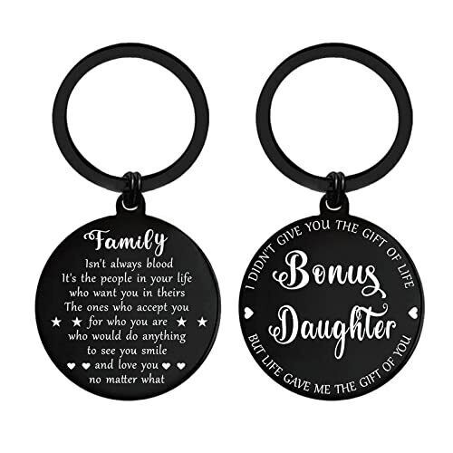 Bonus son/daughter父母送儿子女儿礼物不锈钢钥匙扣亚马逊热销