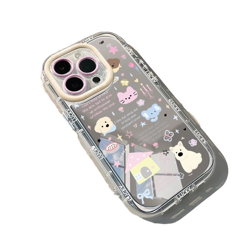 Cute Little Animal Cartoon Phone Case Suitable For IPhone 16 Pro Max, 15, Anti-drop 14/13 Silicone 17_voghion.com