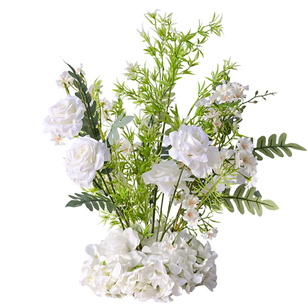 2025 decoración de boda flor de boda flores de simulación flores falsas flores de plástico flor de tierra flor de guía decoración de pasarela