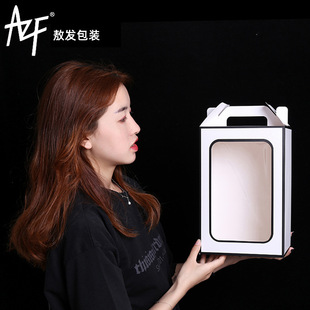 Handbag gift bag wholesale gift box March 8 holiday transparent window gift bag fashion packaging gift bag