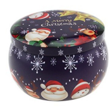 新しい 2.2 オンスブリキクリスマス香りキャンドル缶在庫卸売ホリデープロモーション包装クリスマス缶|undefined