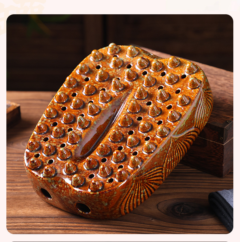 Foot Moxibustion Device for Home Warm Therapy with Aged Moxa Stick Box for Sole and Foot Care in use