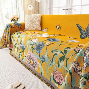 American-style Pastoral Sofa Cover Cloth All Seasons Universal 2024 New Full Cover Towel Chenille Anti-cat Scratch Cover Blanket