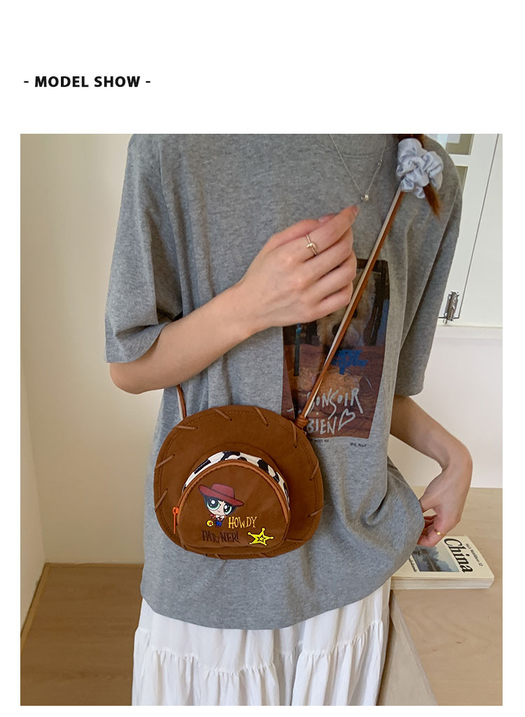 Cute Ins-style 2025 summer new denim hat crossbody bag with cartoon design, fun and personalized single-shoulder phone case undefined
