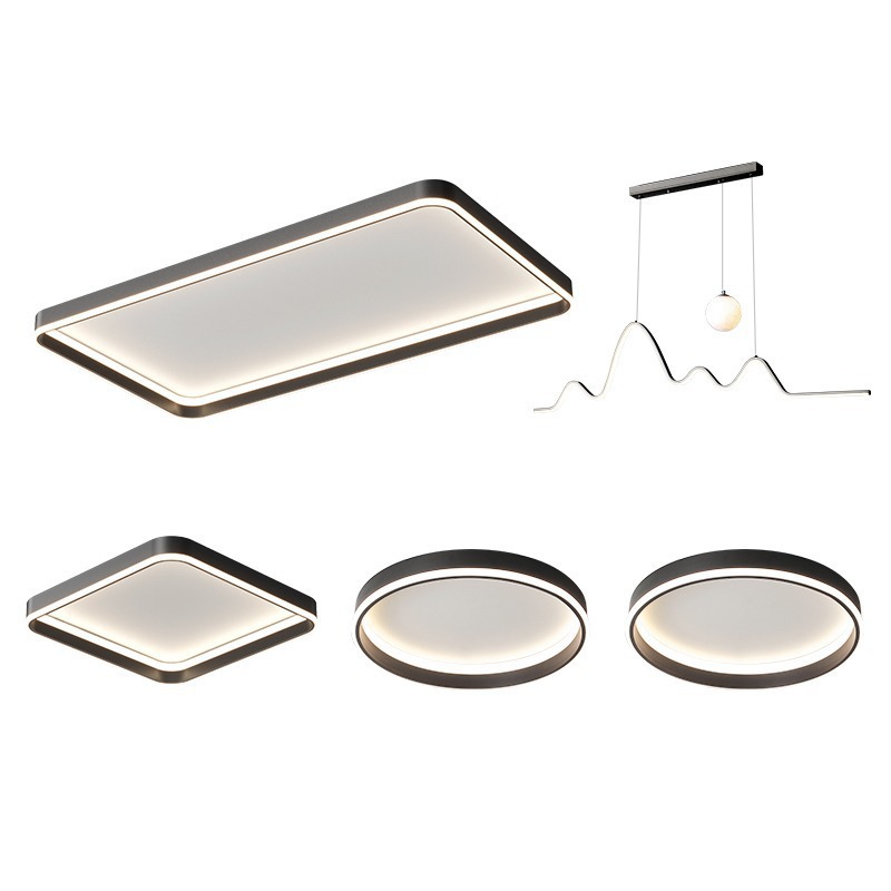 Luz de techo simple nuevo paquete de lujo inteligente de lujo luminaria de techo 2023 combinación de sala de estar moderna