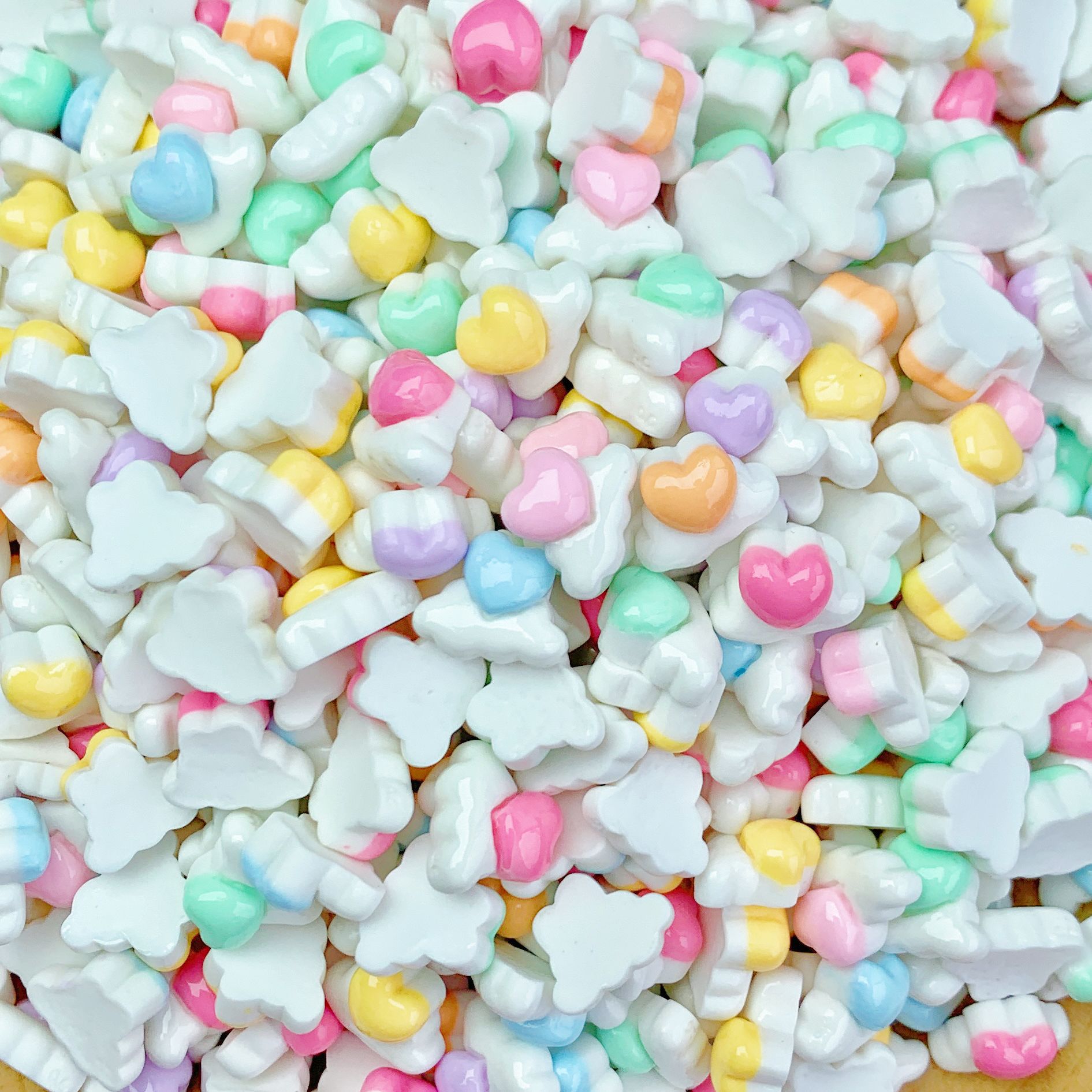 Mini cuatro-ángulo accesorios de resina nebulosa tamaño pequeño joyería de uñas estrella color caramelo espárragos horquilla tocado Accesorios