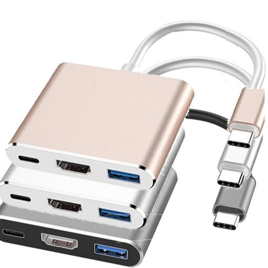 type-c to hdmi USB3.0 three-in-one expansion dock TV projection adapter hub hub expansion