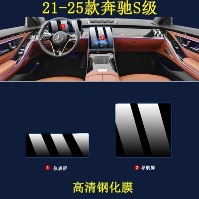 S-Class Central Control Film Interior – Car interior film - 21-25-s-class-navigation-instrument-high-definition-tempered-film