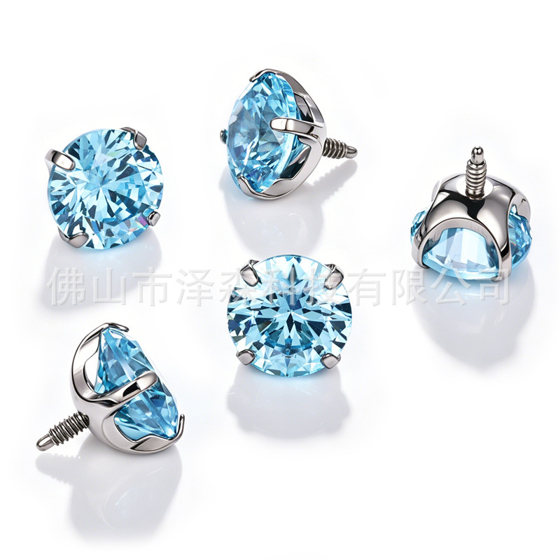 Pointed titanium steel lip stud product view
