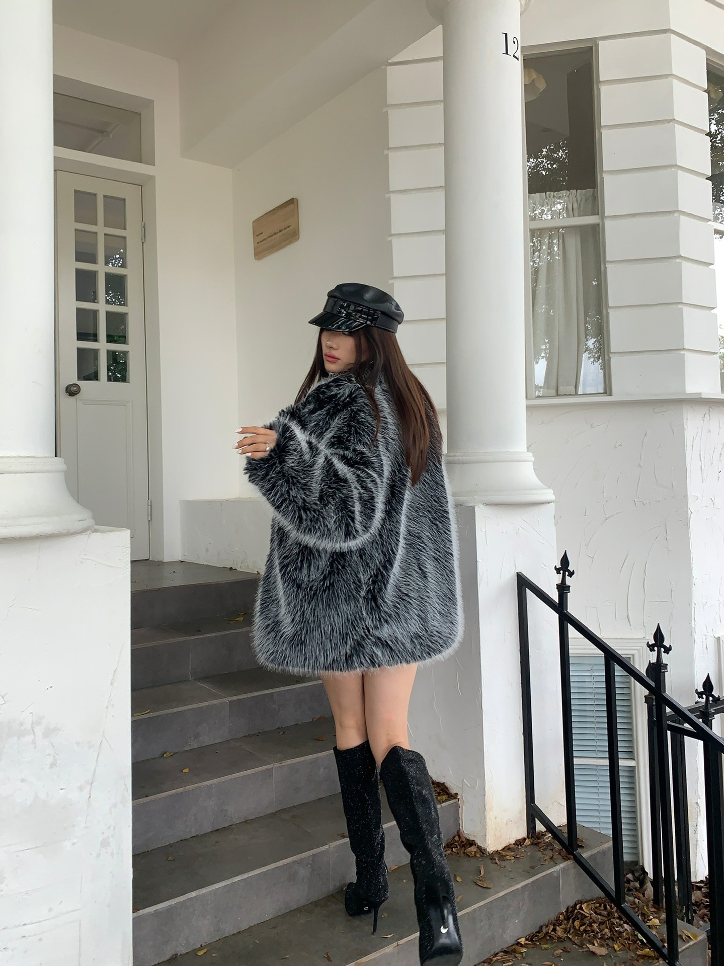 Women's Clothing New autumn and winter   fur coat women's lapel medium and long fur coat loose casual thick plush coat_voghion.com