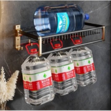 Punch-libre de espacio de aluminio toallero baño Baño hardware colgante traje malla cesta toalla rack
