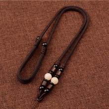 翡翠平安扣项链挂坠绳子玉佩玉佛吊坠挂绳男女高档玛瑙挂件绳粗款