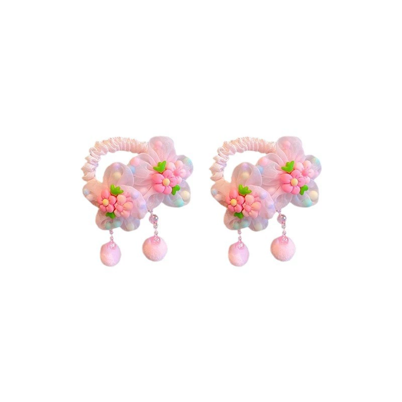 Летний детский милый аксессуар для волос для принцессы, резинка для волос, корейский стиль, цветы
