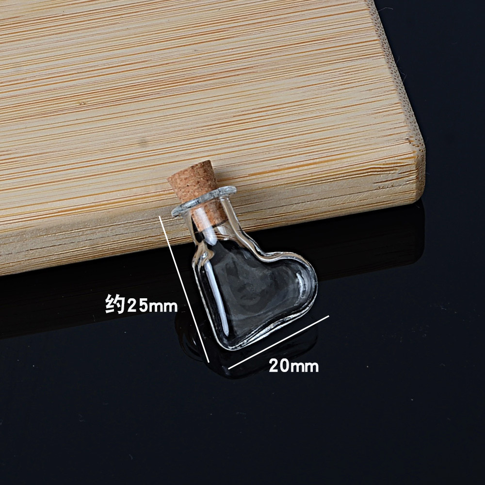 Transfronterizo exclusivo mini botella especial en forma de corcho deseando botella de vidrio transparente colgante pequeña botella de forma DIY