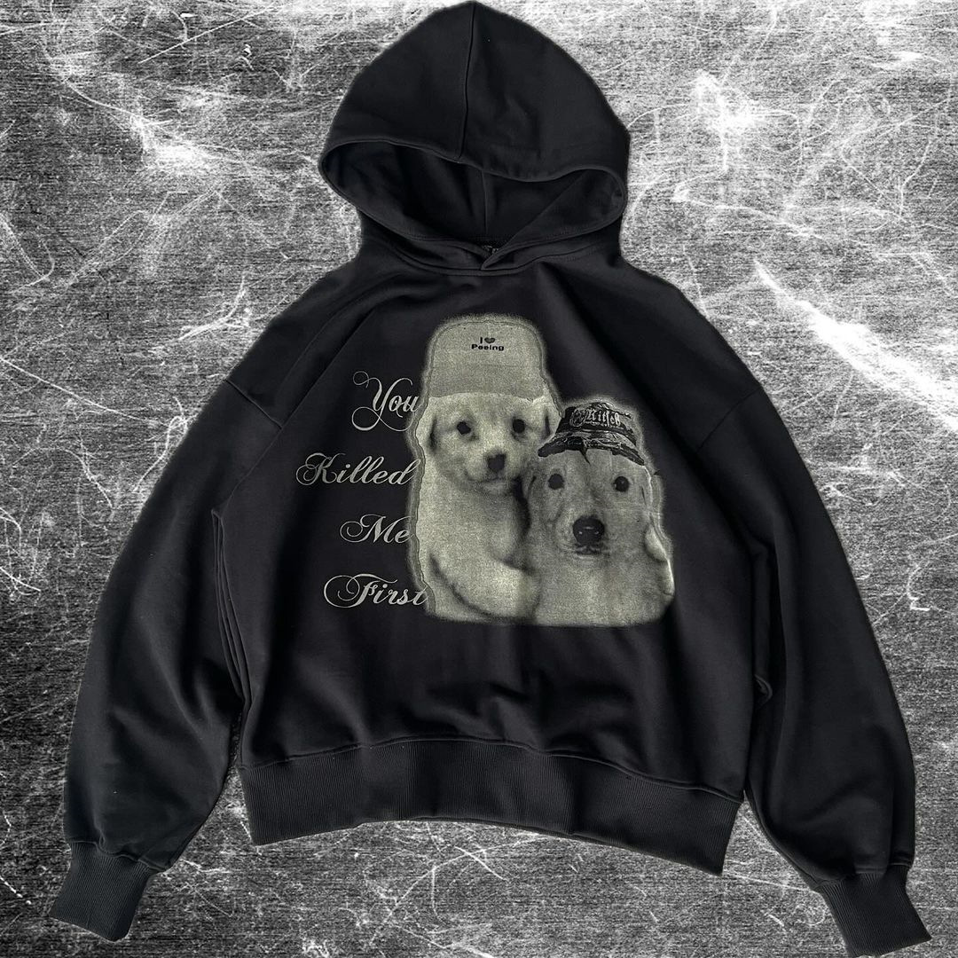 ​Dark Aesthetic 3D Print Hoodie – Oversized Pullover With Drop Shoulder & Kangaroo Pocket (S-5XL, Unisex Streetwear)​_viptrois.com