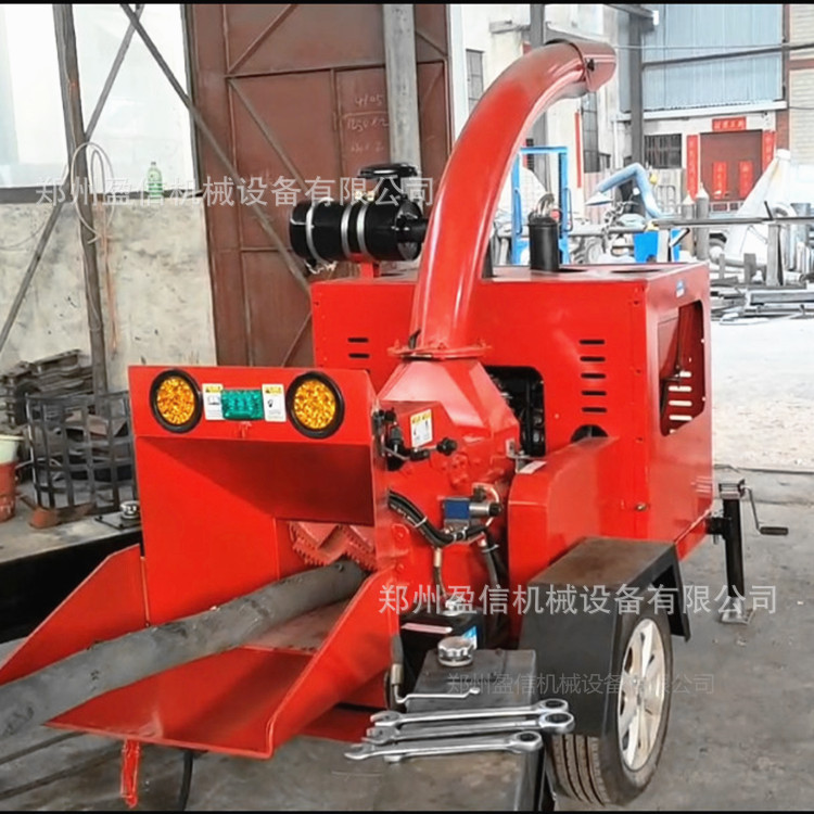 80马力柴油移动园林树枝粉碎设备 化肥堆料粉碎机 果园树枝切碎机