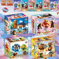新しい外国の山と海の経典カード、レアカードの箱、アメリカンウッドスティックマンレーザーフラッシュカード、子供のおもちゃのフルセット