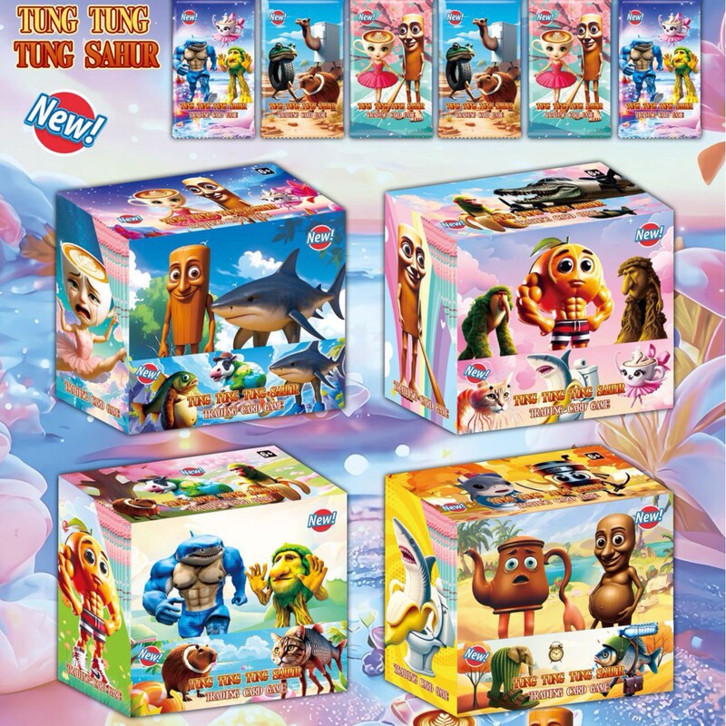 新しい外国の山と海の経典カード、レアカードの箱、アメリカンウッドスティックマンレーザーフラッシュカード、子供のおもちゃのフルセット|undefined
