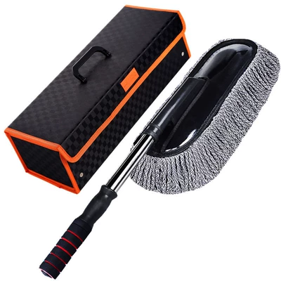 Wash Tool – Car cleaning tools - gray-wax-brush-retractable-square-box