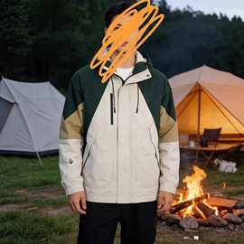 Hjia休闲时尚连帽男生冲锋衣夹克外套160