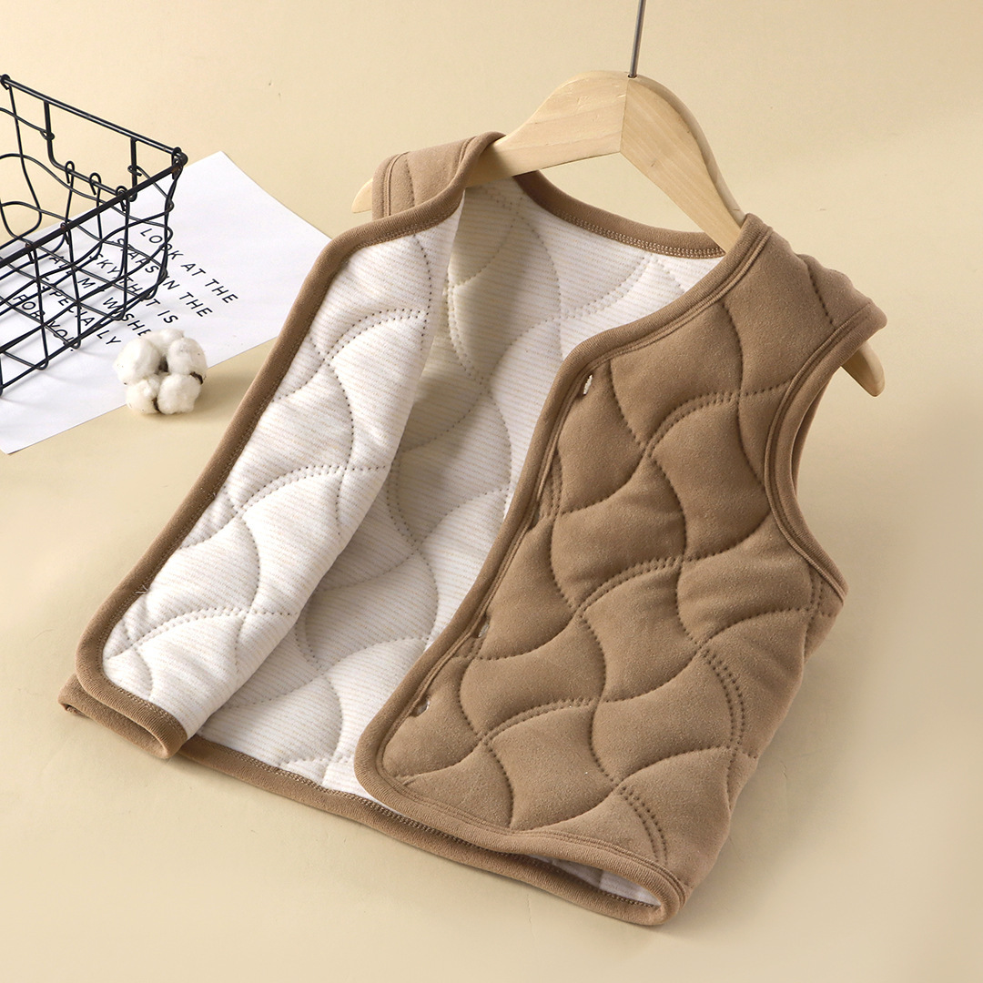Chaleco de invierno para niños caliente de otoño y invierno de terciopelo para estudiantes de invierno con uniformes escolares de invierno de algodón para niños con chaleco de invierno grueso