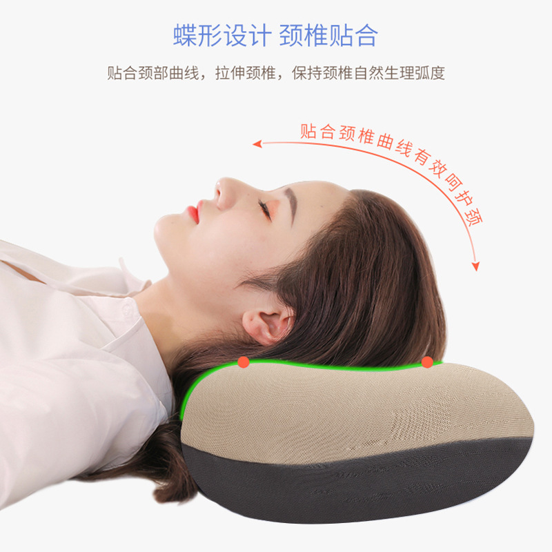便携按压充气枕头户外露营旅行枕飞机汽车可折叠午睡枕靠枕腰靠垫|undefined