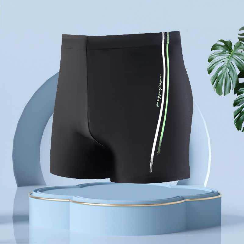 Pantalones de baño 2025 nuevos hombres de moda profesionales rápidos secos grandes anti-avergonzamiento pantalones de baño de esquina plano equipo de natación para adolescentes