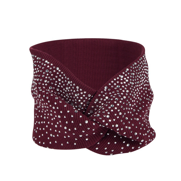 Transfronterizo nuevo pelo de diamantes de imitación con cara lavado tocado crossover señoras deportes diadema lavado cinturón de pelo