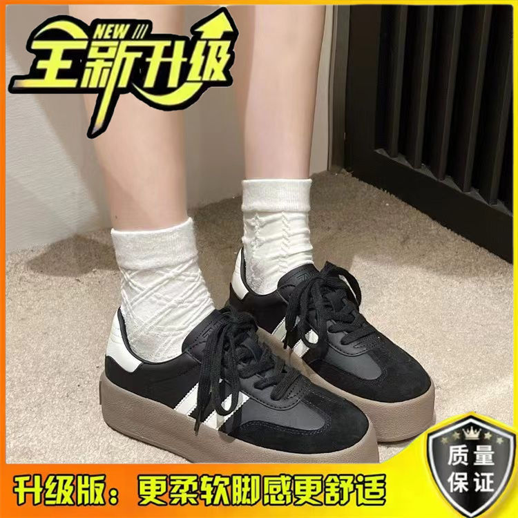 板鞋女2025夏秋季新款厚底复古小白鞋休闲阿甘鞋百搭运动德训鞋女|undefined