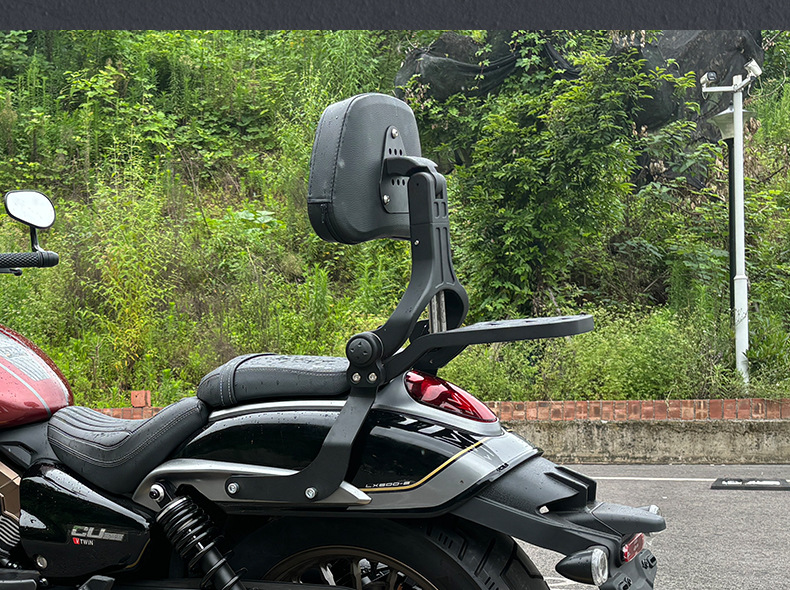 Cruise motorcycle foldable backrest for Wuxi CU625/250/525 aluminum alloy tail rack, Graystone 250/300, Flash 250V