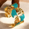 Green Ginkgo Leaf Bracelet
