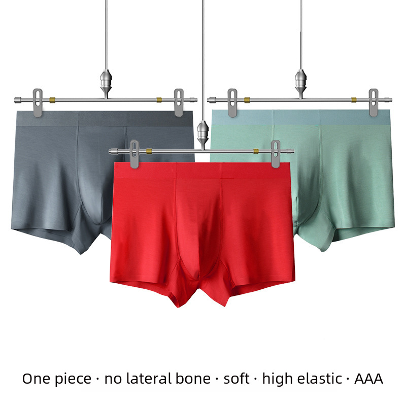 Men's underwear, Zhongshan men's underwear factory wholesale, modal underwear for men, invisible underwear, red, sports briefs
