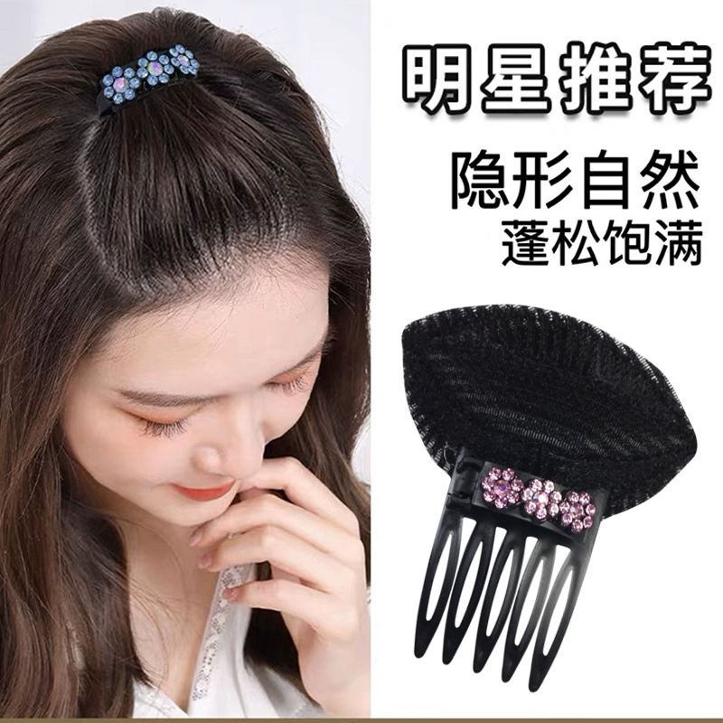 Invisible bangs for head top, adds volume, Korean style