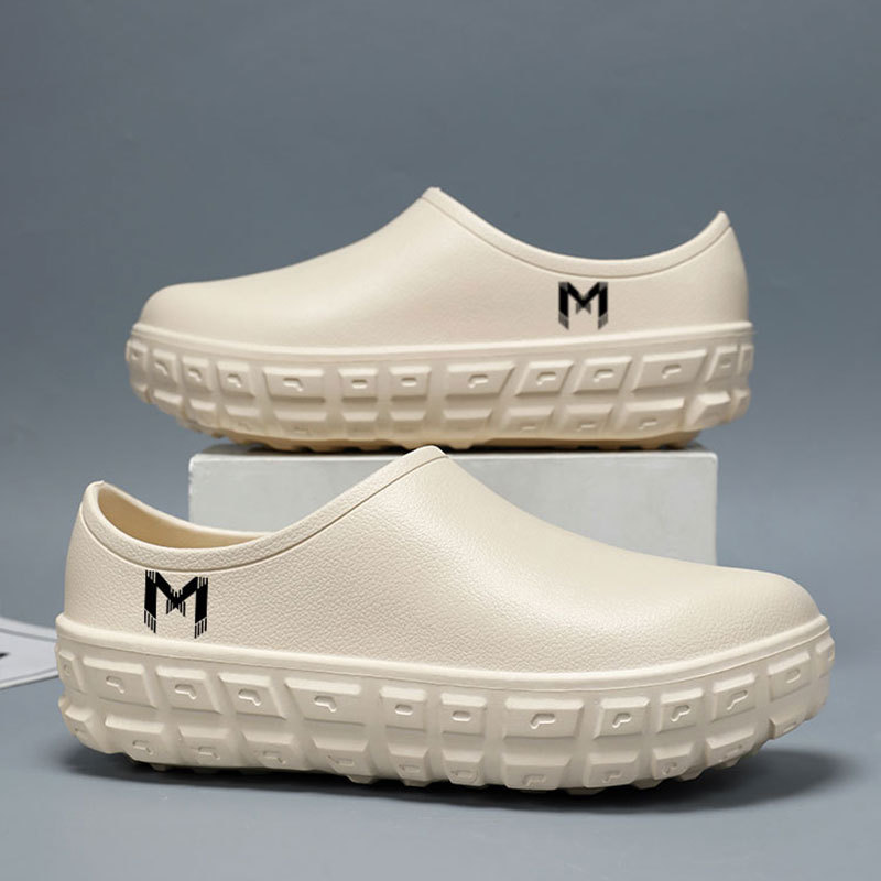 Zapatos de cocinero impermeables a prueba de agua y aceite de moda zapatillas de lluvia para hombres y mujeres zapatillas de jardinería al aire libre zapatos de protección laboral